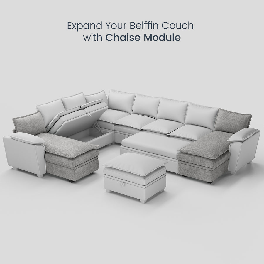 Cloud-Grey-/-Chenille-Module-Reversible-Chaise