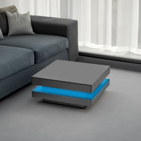 High Gloss Minimalist Design Coffee Table with LED Lights