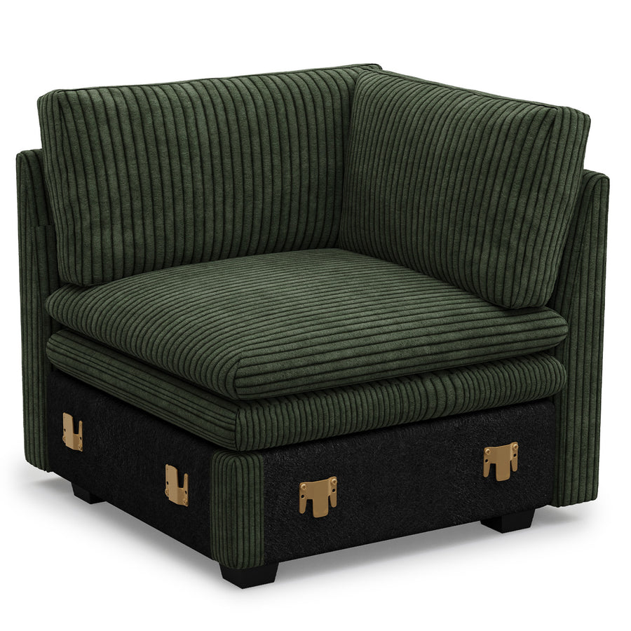 Olivewood-Green-/-Corduroy-Module-Corner-Seat