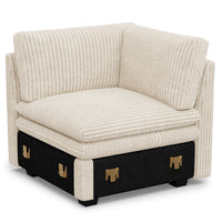 Ivory-Beige-/-Corduroy-Module-Corner-Seat