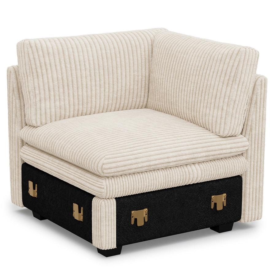 Ivory-Beige-/-Corduroy-Module-Corner-Seat
