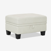 Misty-White-/-Chenille-Module-Ottoman