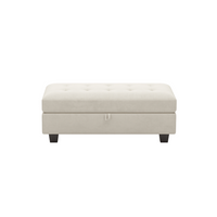 Cotton-Beige-/-Velvet-Module-Large-Ottoman
