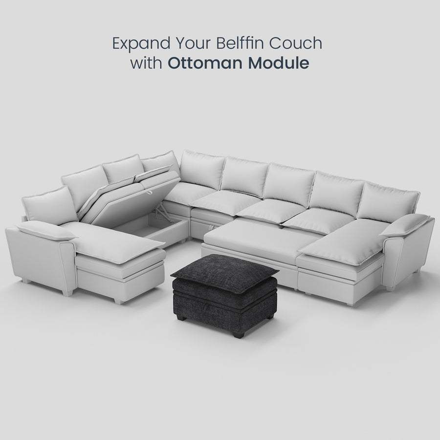 Graphite-Grey-/-Chenille-Module-Ottoman