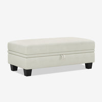Misty-White-/-Chenille-Module-Large-Ottoman