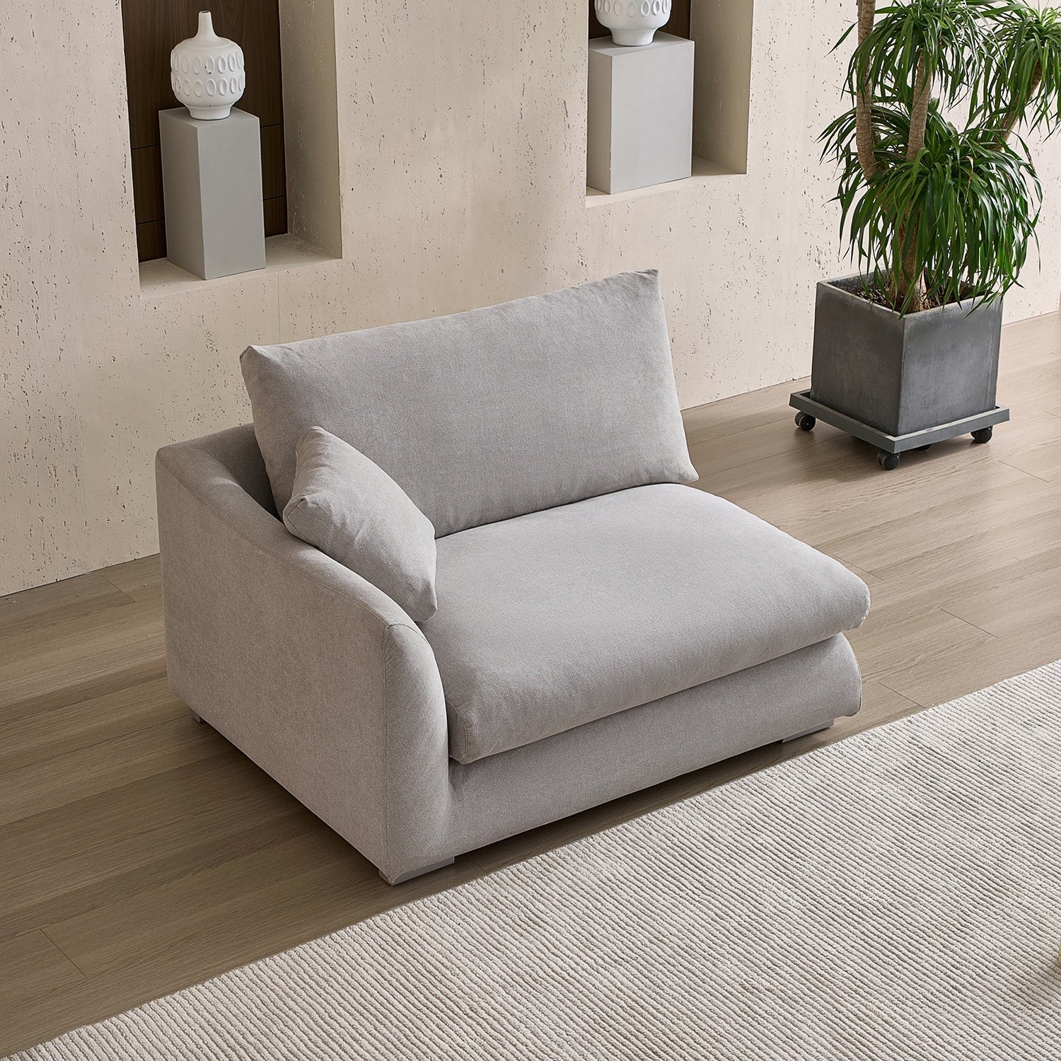 Val-Light Grey-Facing-Left-Side-Sofa-(50-Inch)