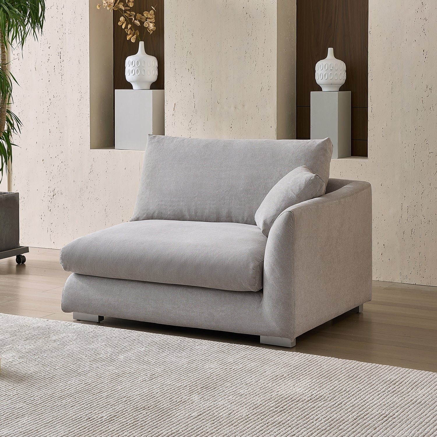 Val-Light Grey-Facing-Right-Side-Sofa-(50-Inch)