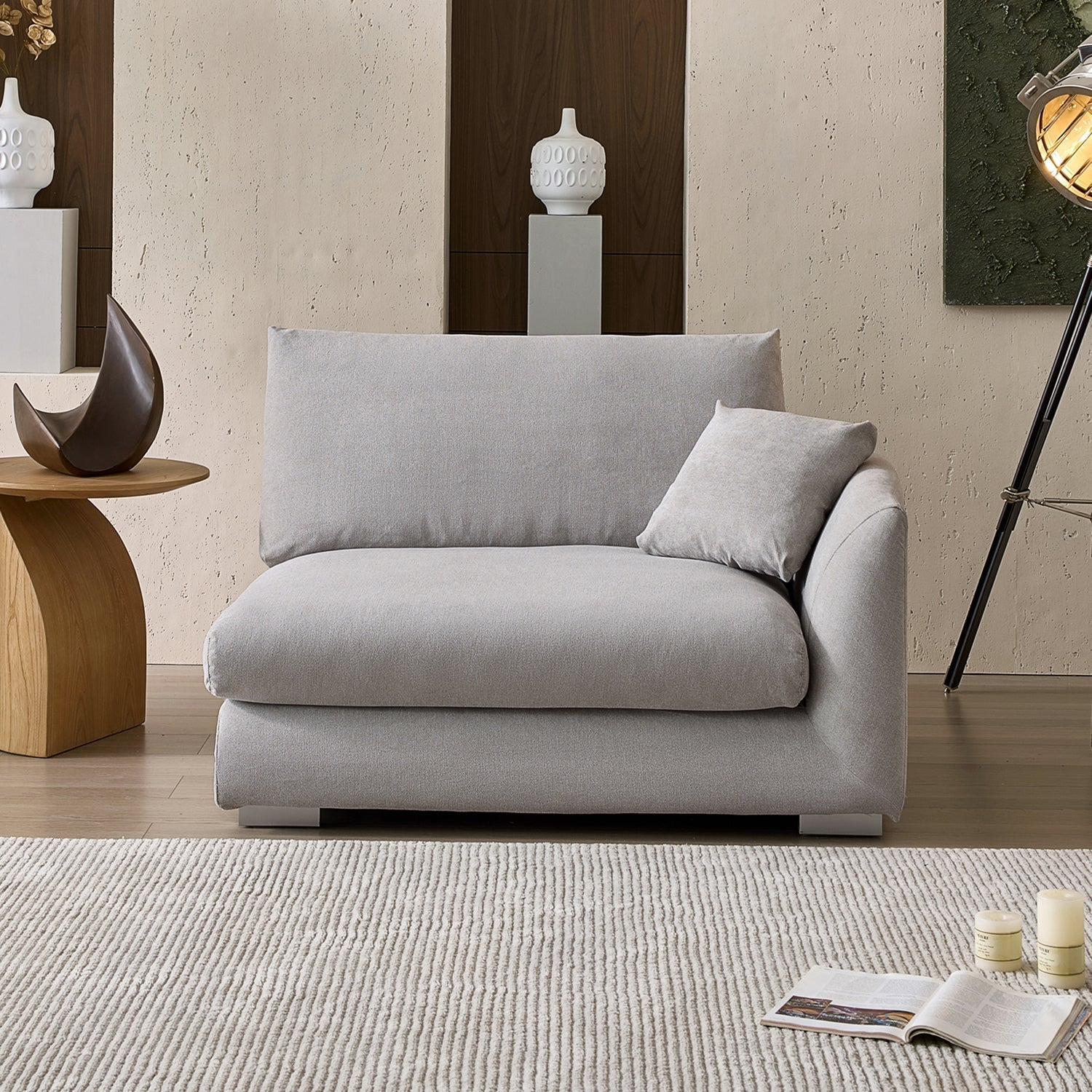 Val-Light Grey-Facing-Right-Side-Sofa-(50-Inch)