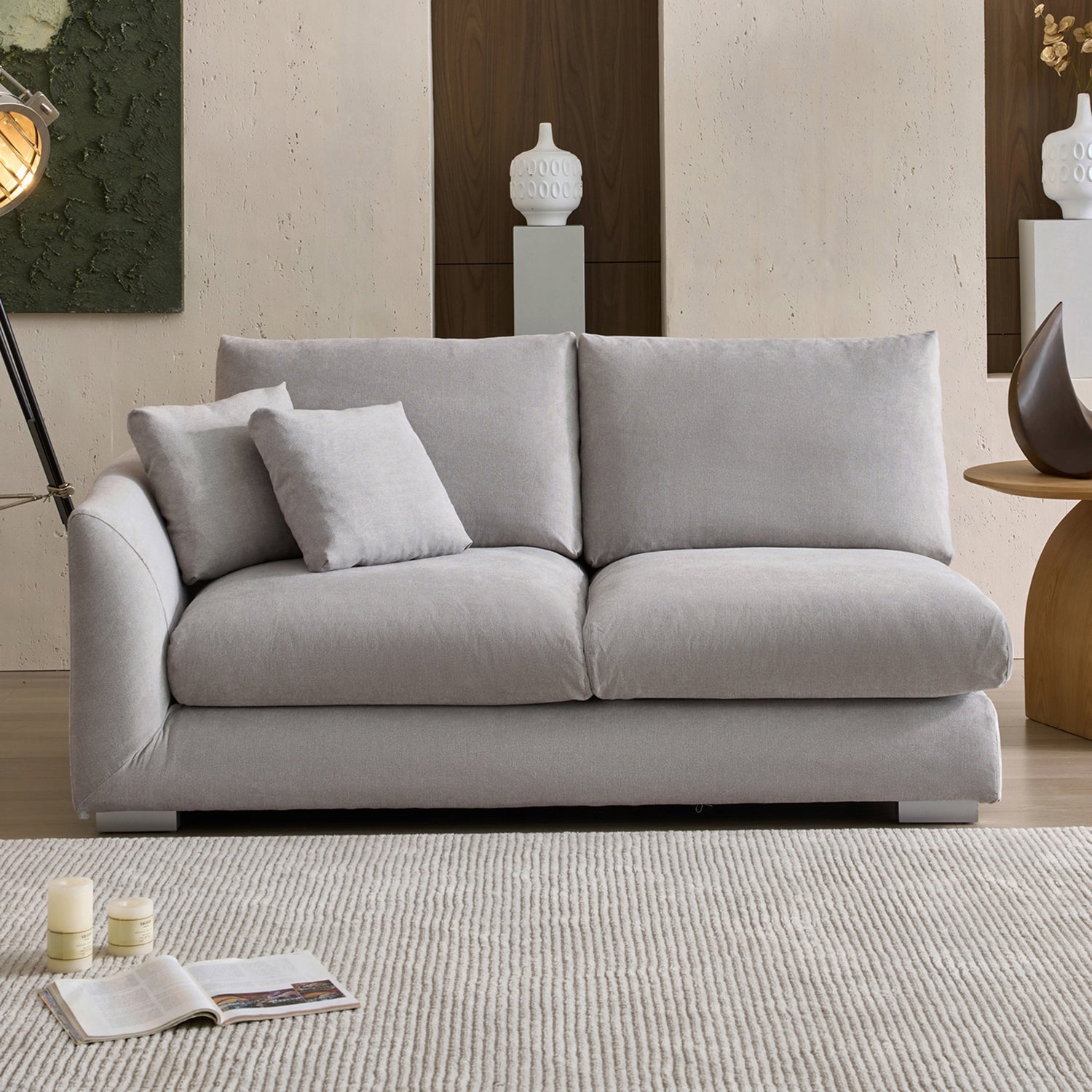 Val-Light Grey-Facing-Left-Side-Sofa-(70-Inch)