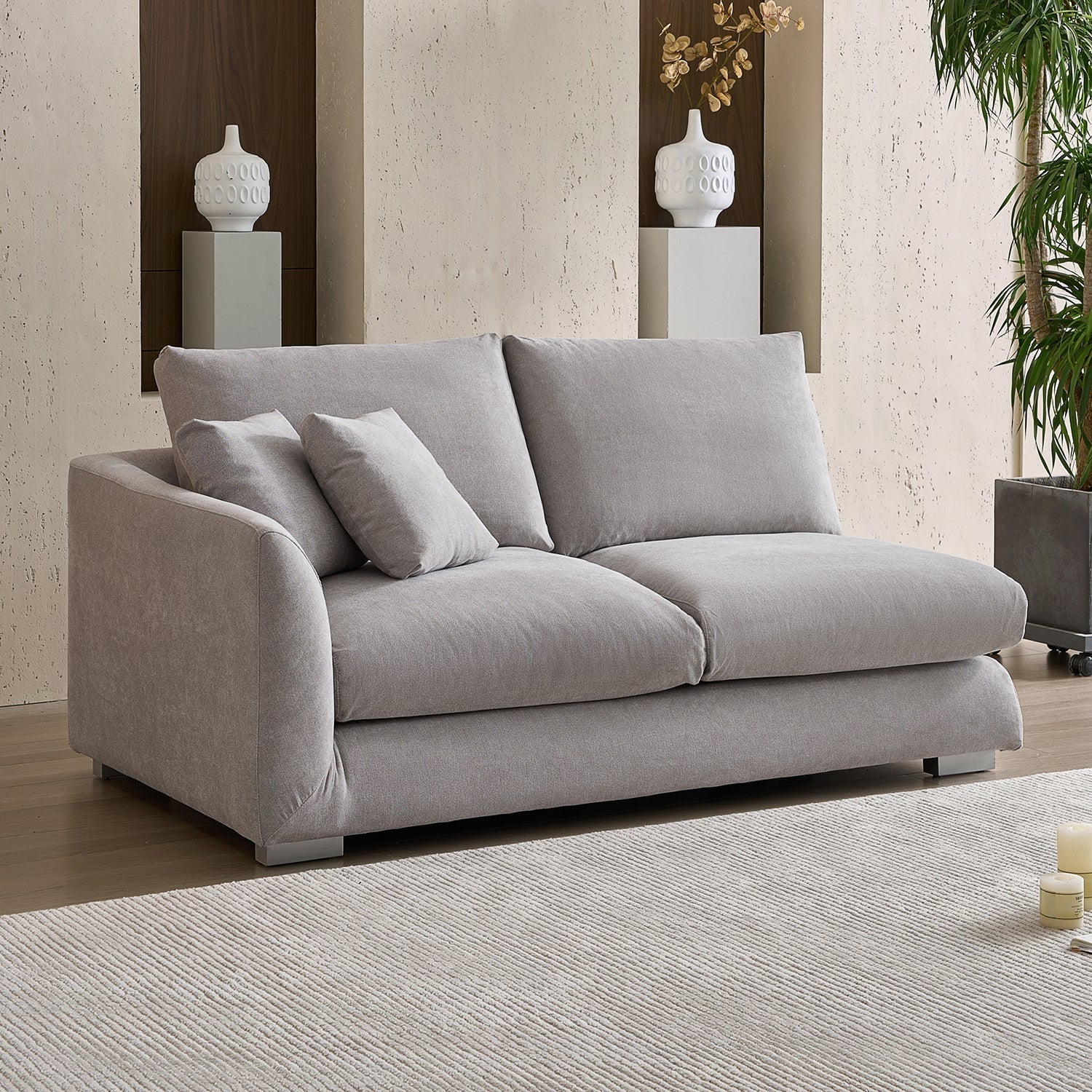 Val-Light Grey-Facing-Left-Side-Sofa-(70-Inch)