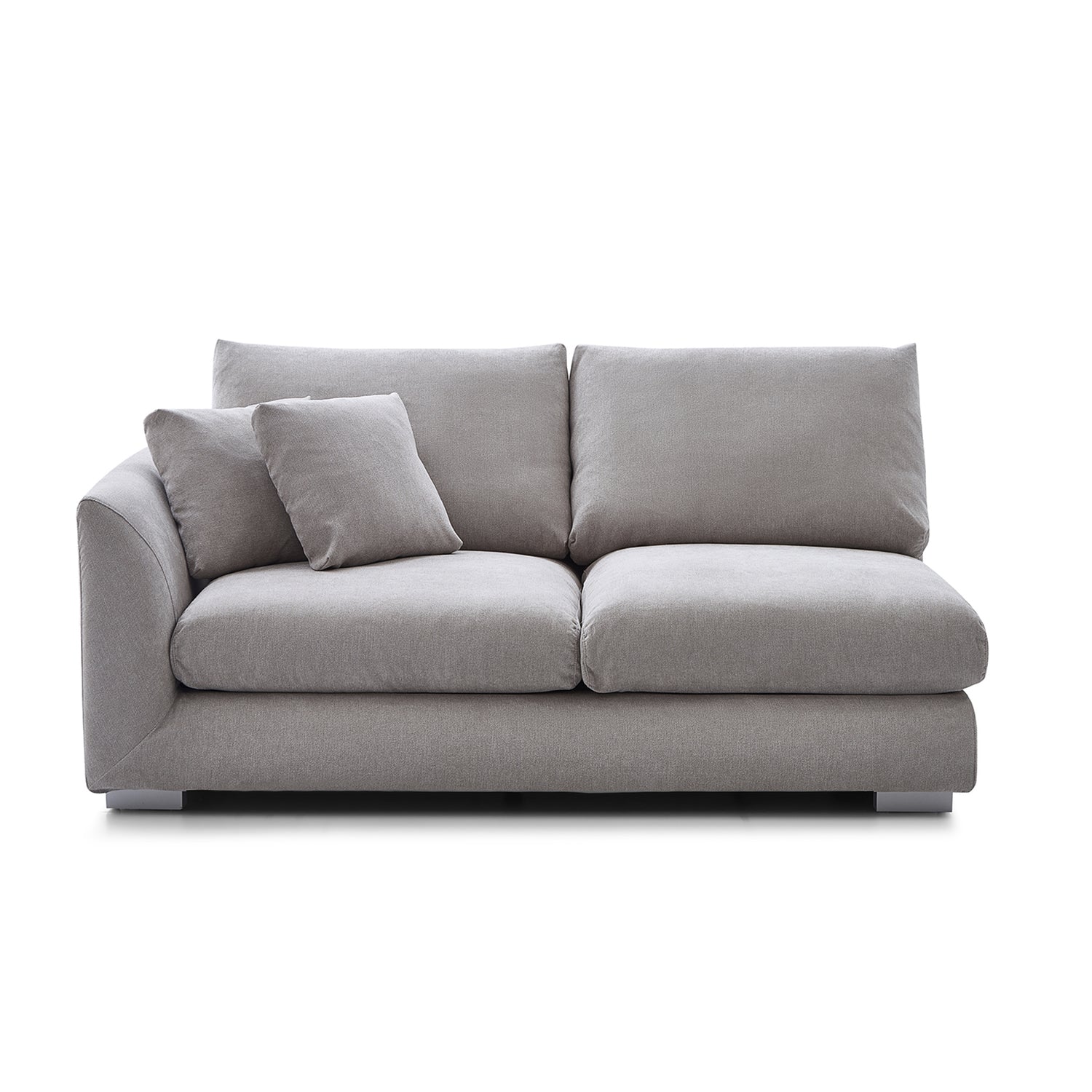 Val-Light Grey-Facing-Left-Side-Sofa-(70-Inch)