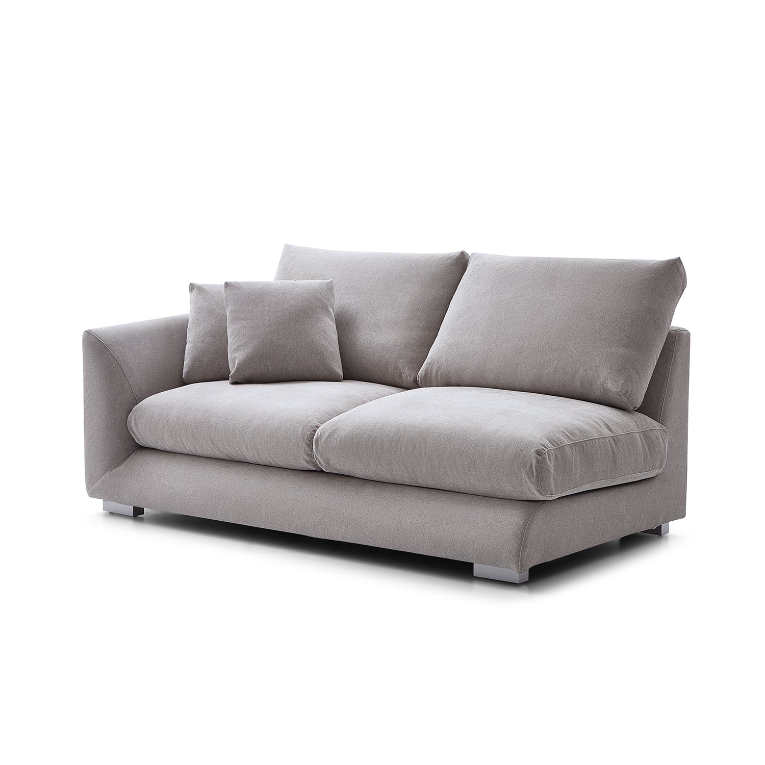 Val-Light Grey-Facing-Left-Side-Sofa-(70-Inch)