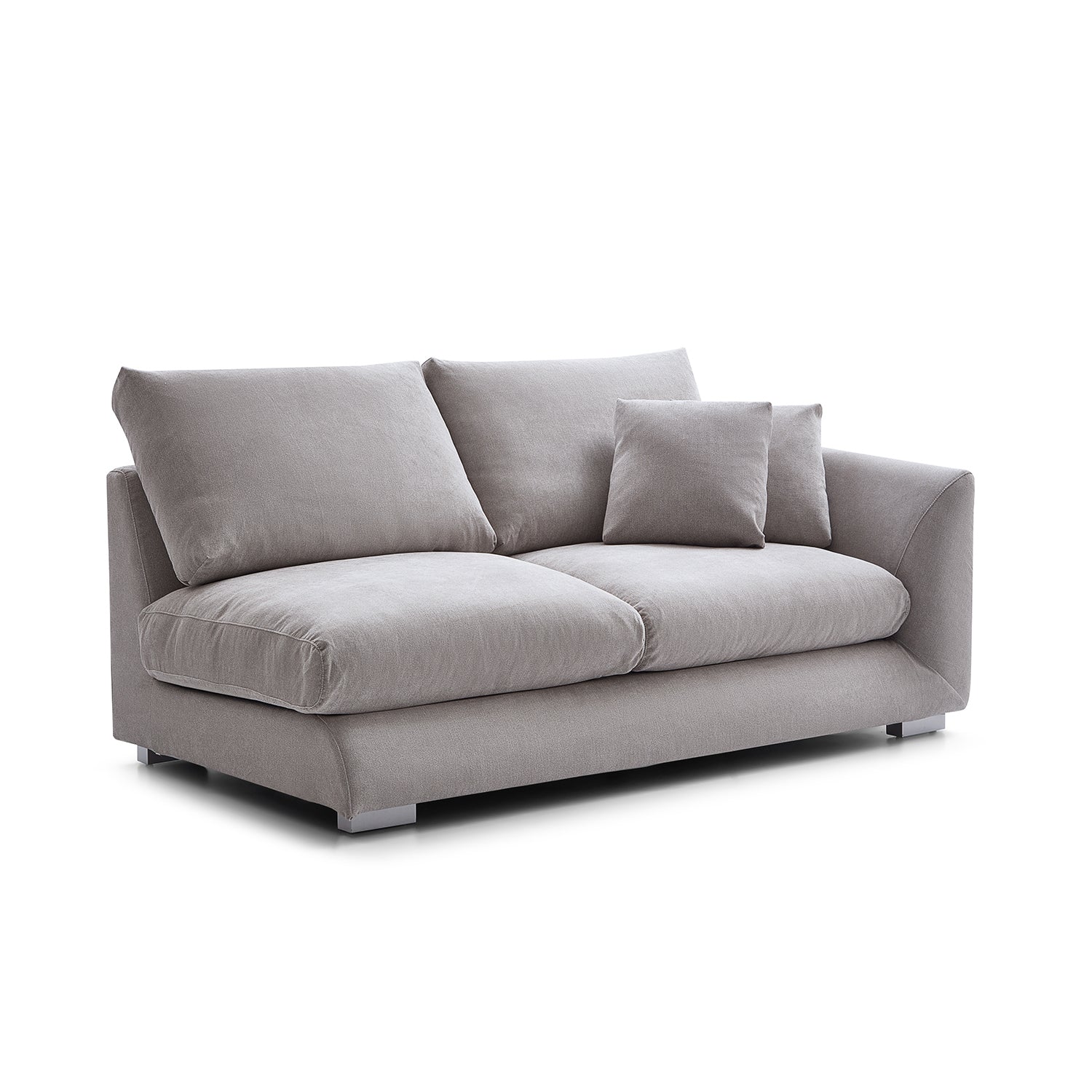 Val-Light Grey-Facing-Right-Side-Sofa-(70-Inch)