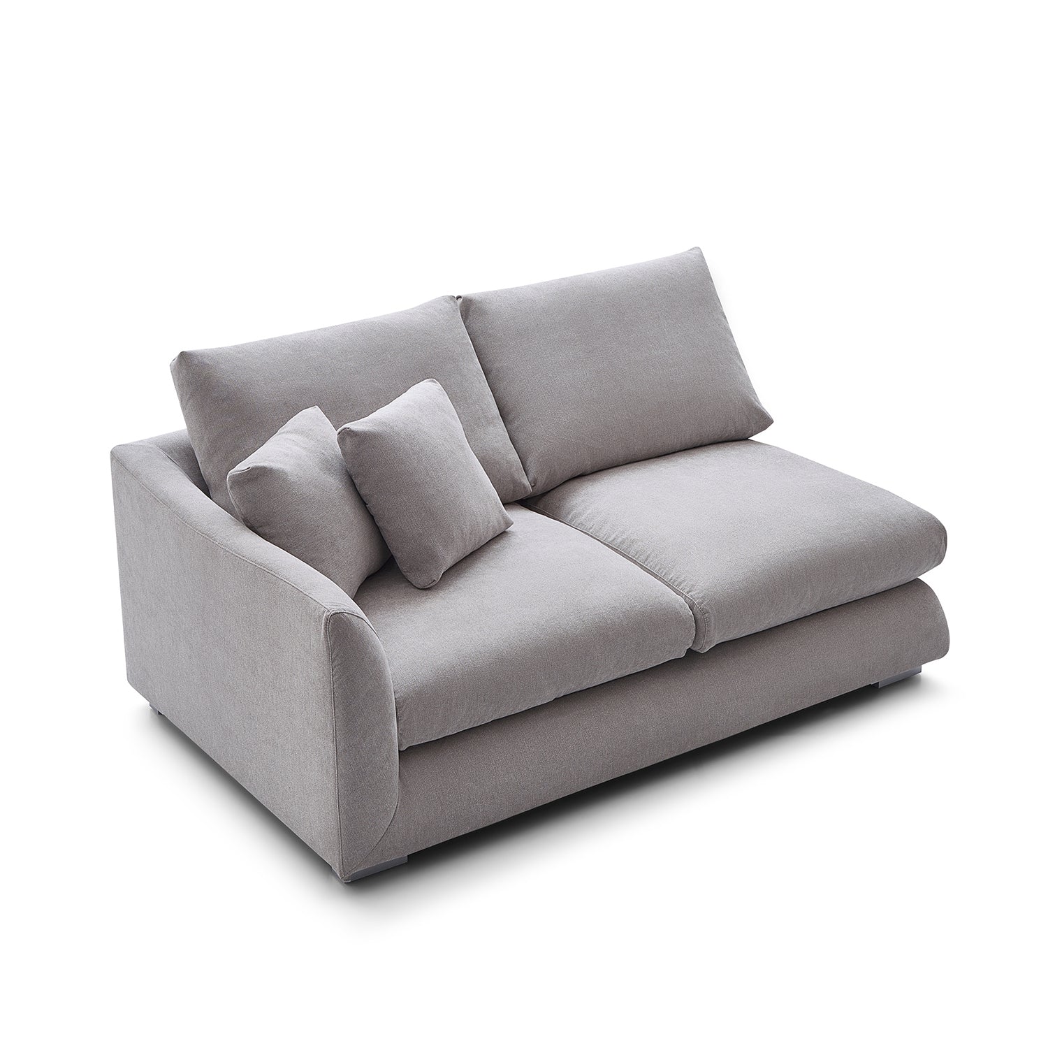 Val-Light Grey-Facing-Left-Side-Sofa-(70-Inch)