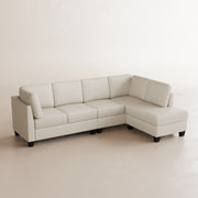 Evano Leather Sectional Sofa