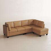 Evano Leather Sectional Sofa