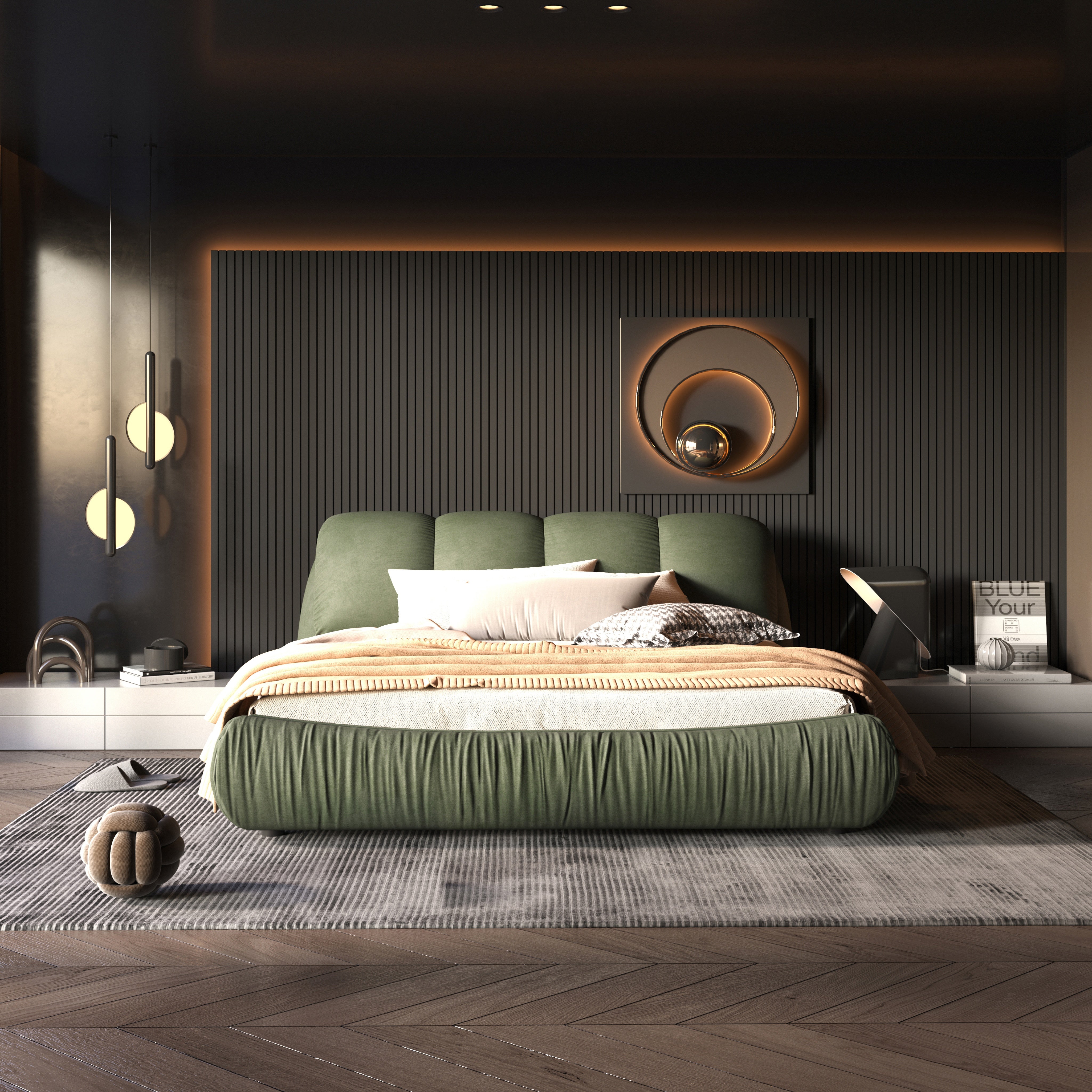 Luxury Upholstered Platform Bed
