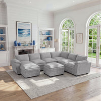 Cloud-Grey-/-Chenille-7-Seat-U-Shaped-Sectional-with-Reversible-Chaise