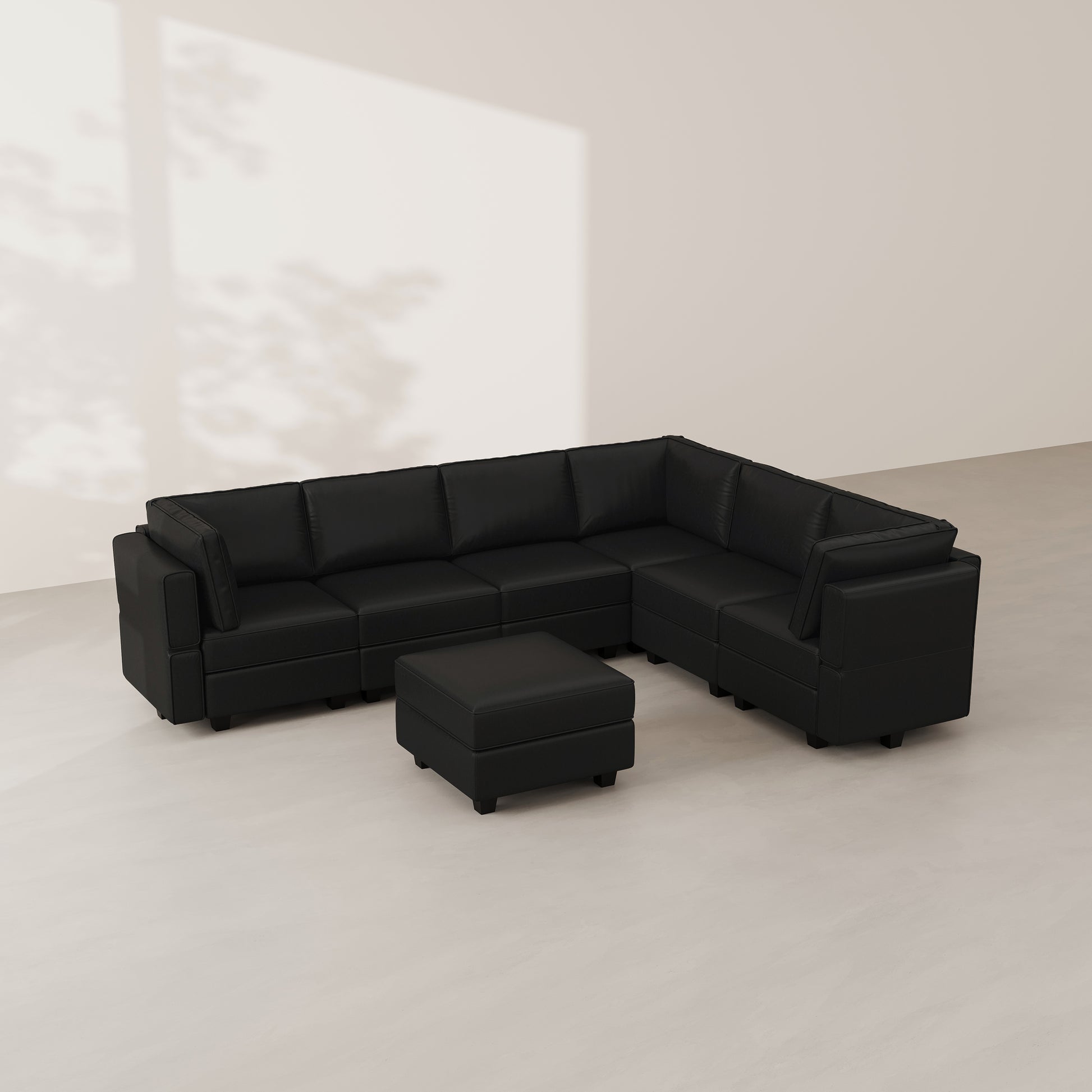 Faux-Leather-Sand-Black-A+7B