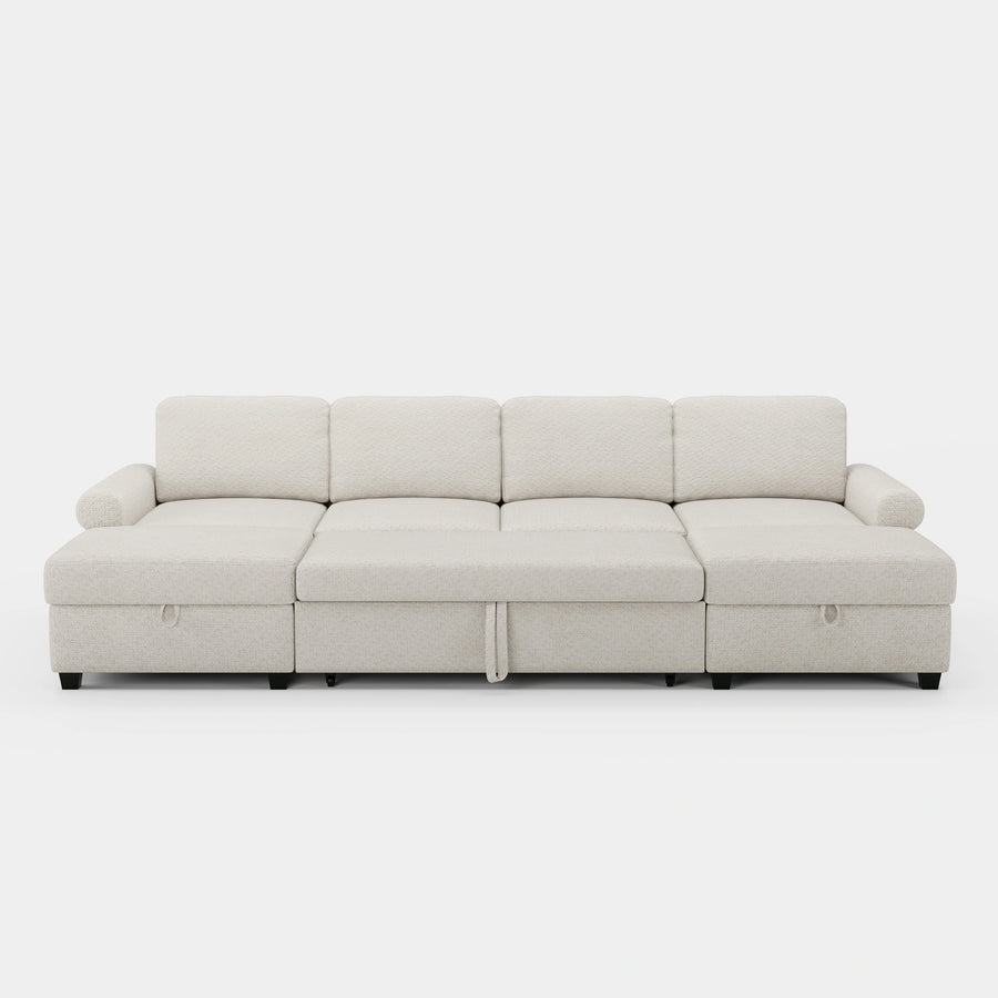 Misty-White-/-Chenille-6-Seat-U-Shaped-Pullout-Sectional
