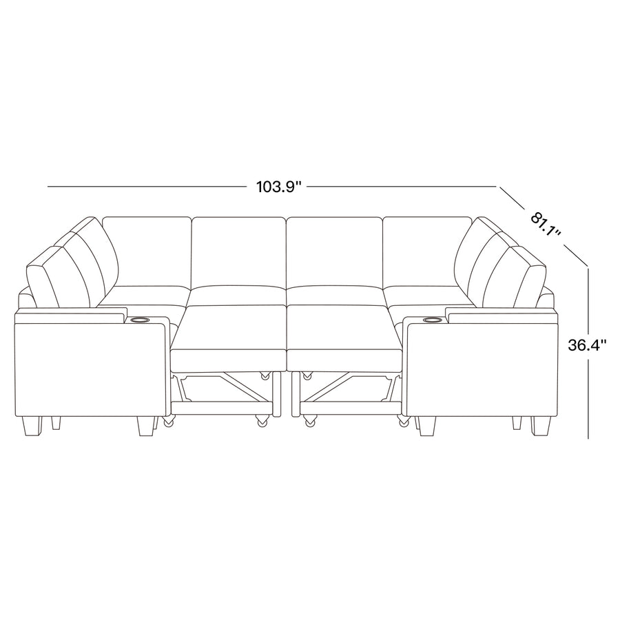 8-Seat-U-Shaped-Double-Pullout-Sectional-dimension