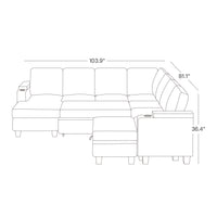 8-Seat-U-Shaped-Left-Chaise-Pullout-Sectional-dimension