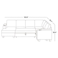 6-Seat-U-Shaped-Right-Chaise-Pullout-Sectional-dimension