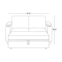 Pullout-Loveseat-dimension