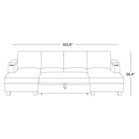 4-Seat-U-Shaped-Double-Chaise-Pullout-Sectional-dimension