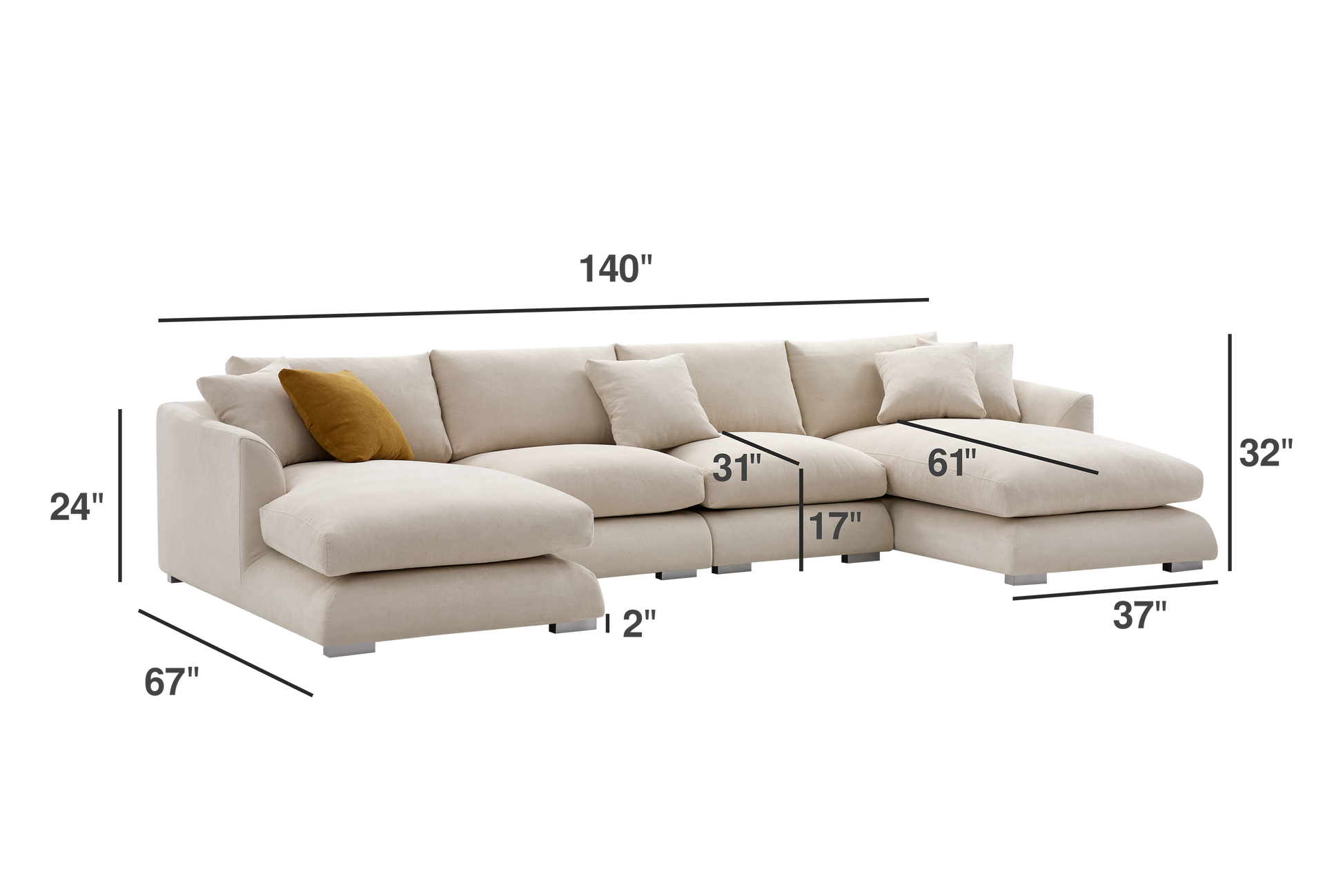 4-Seats-U-Shaped-Sectional-dimension