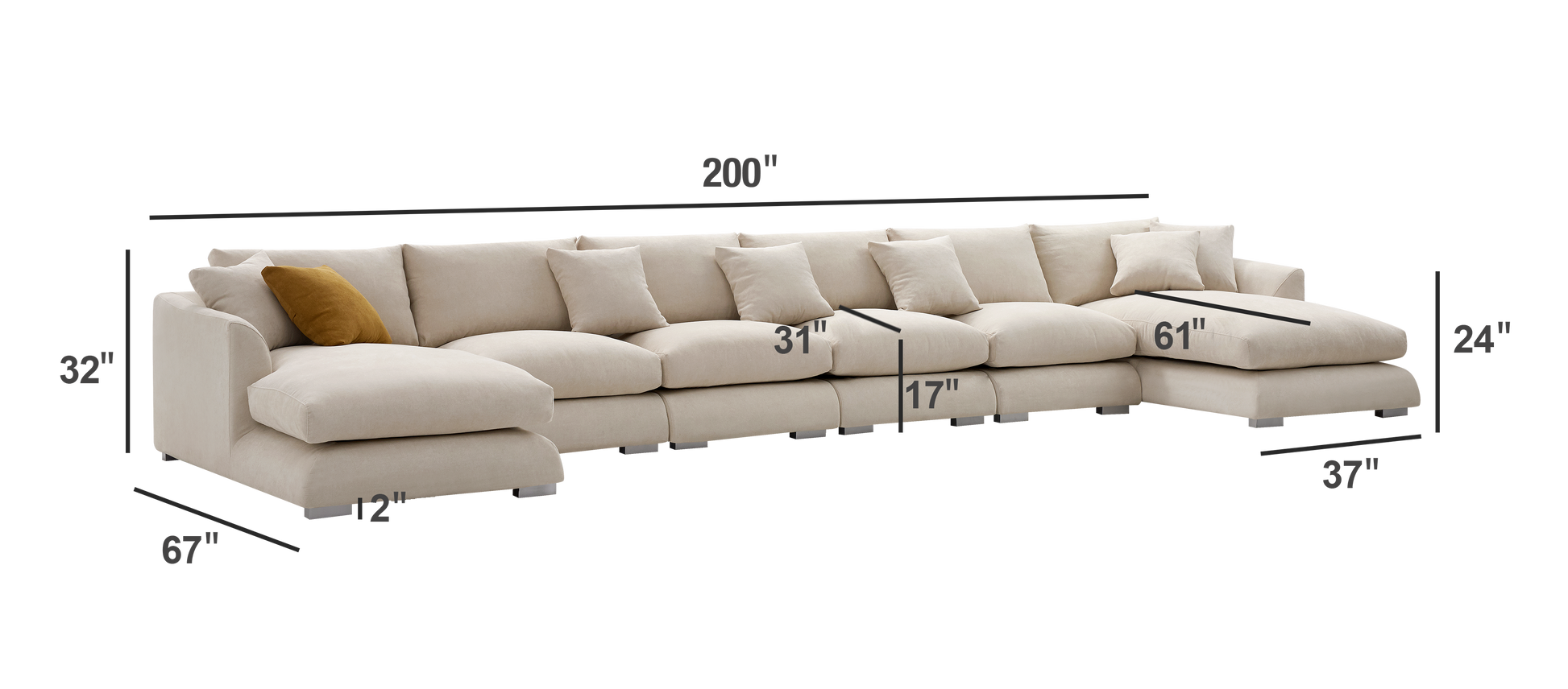 6-Seats-U-Shaped-Sectional-dimension