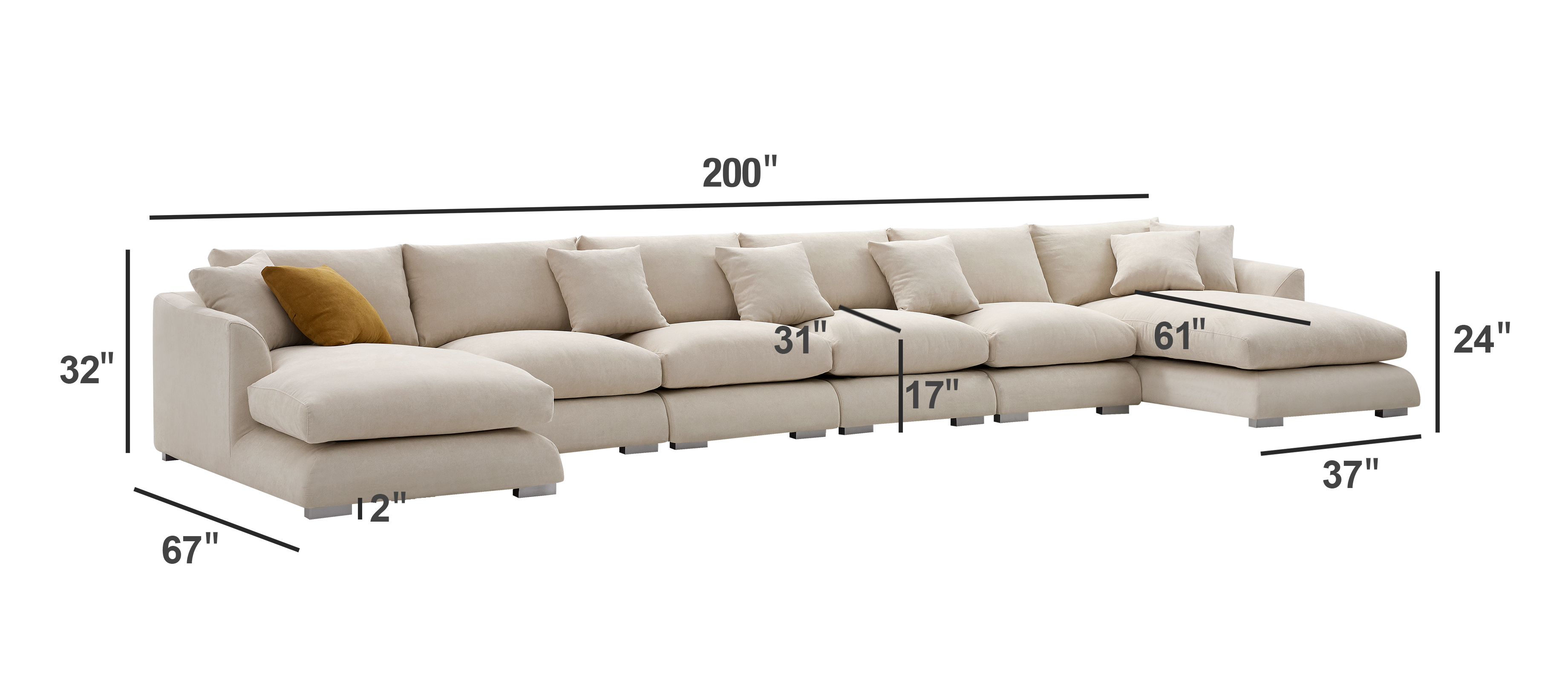 6-Seats-U-Shaped-Sectional-dimension