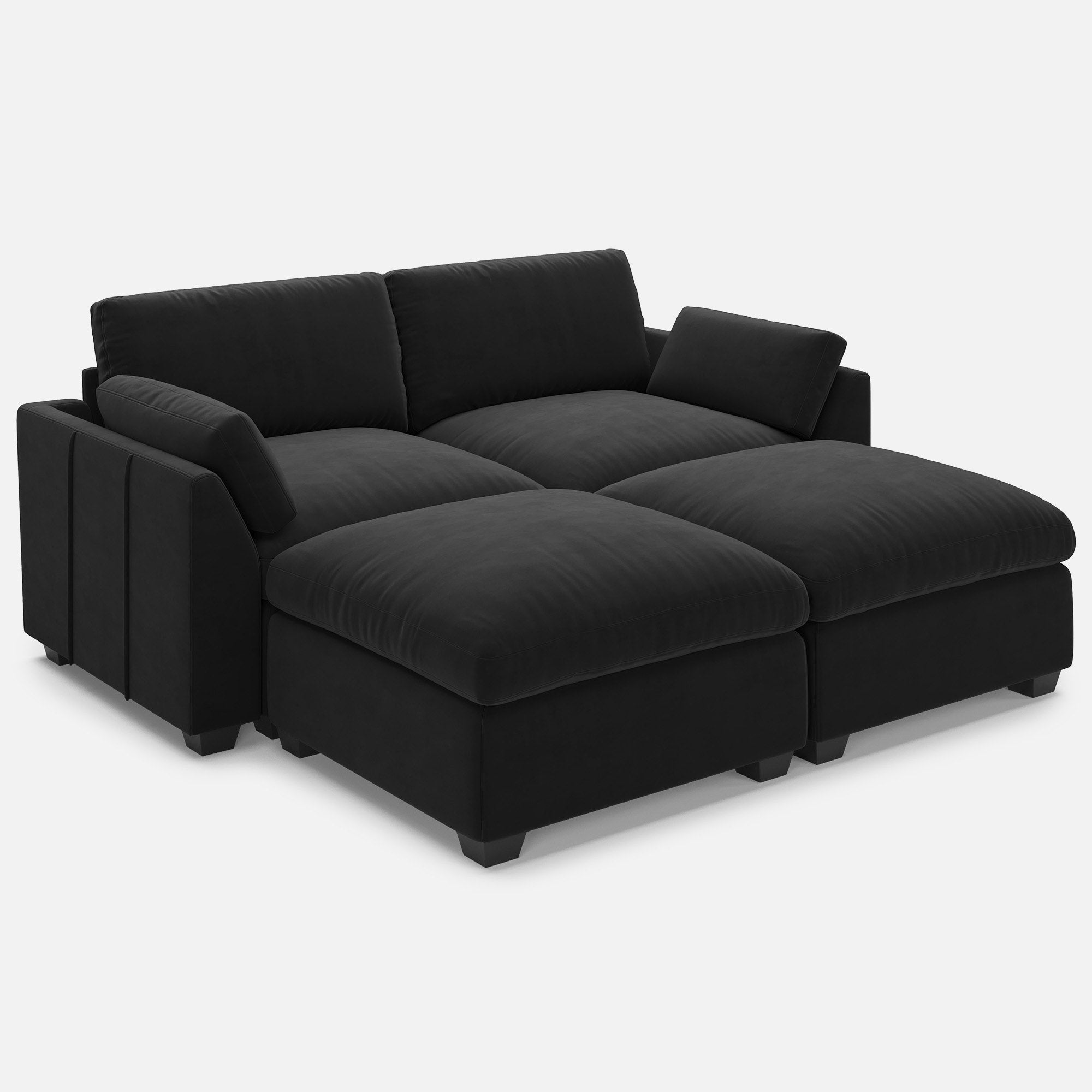 Uteeran Oversized Cloud 4 Seats Sleeper Sofa