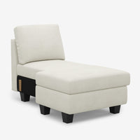Misty-White-/-Chenille-Module-Armless-Left-Chaise