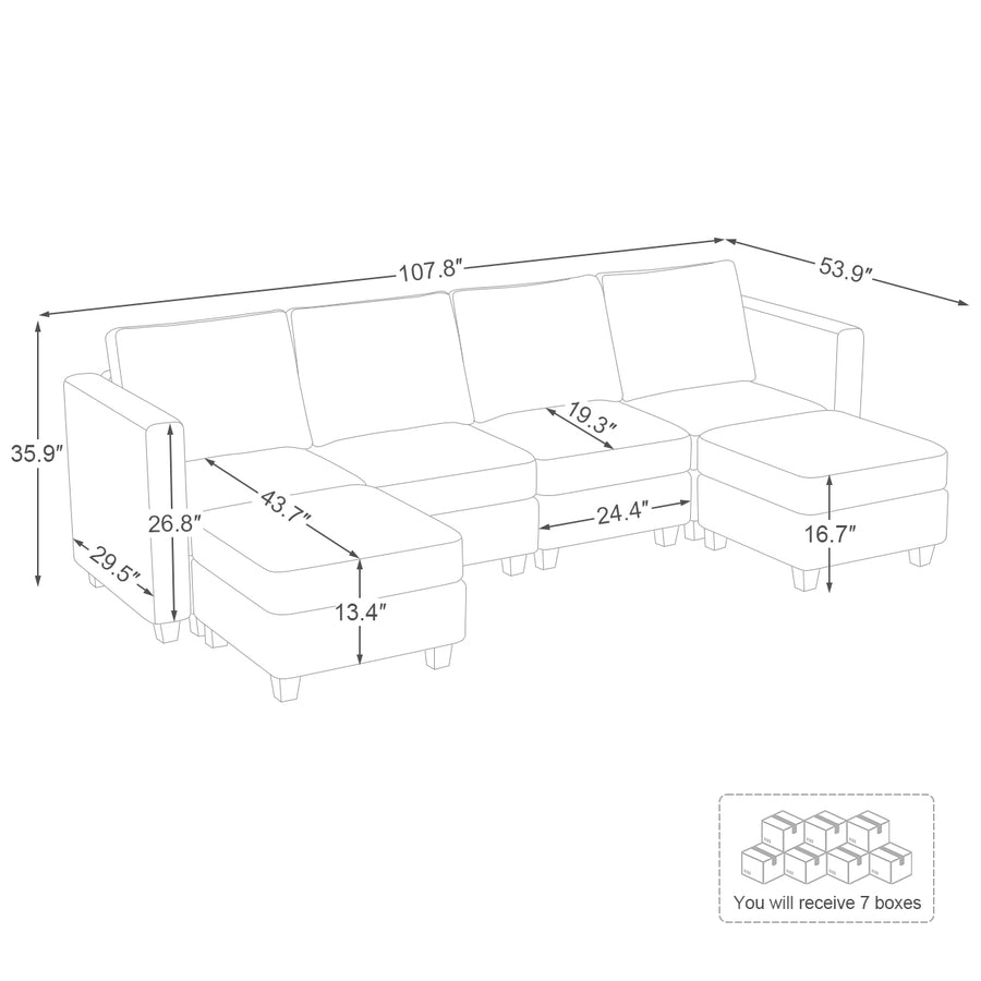6-Seat-U-Shaped-Open-Sectional-dimension