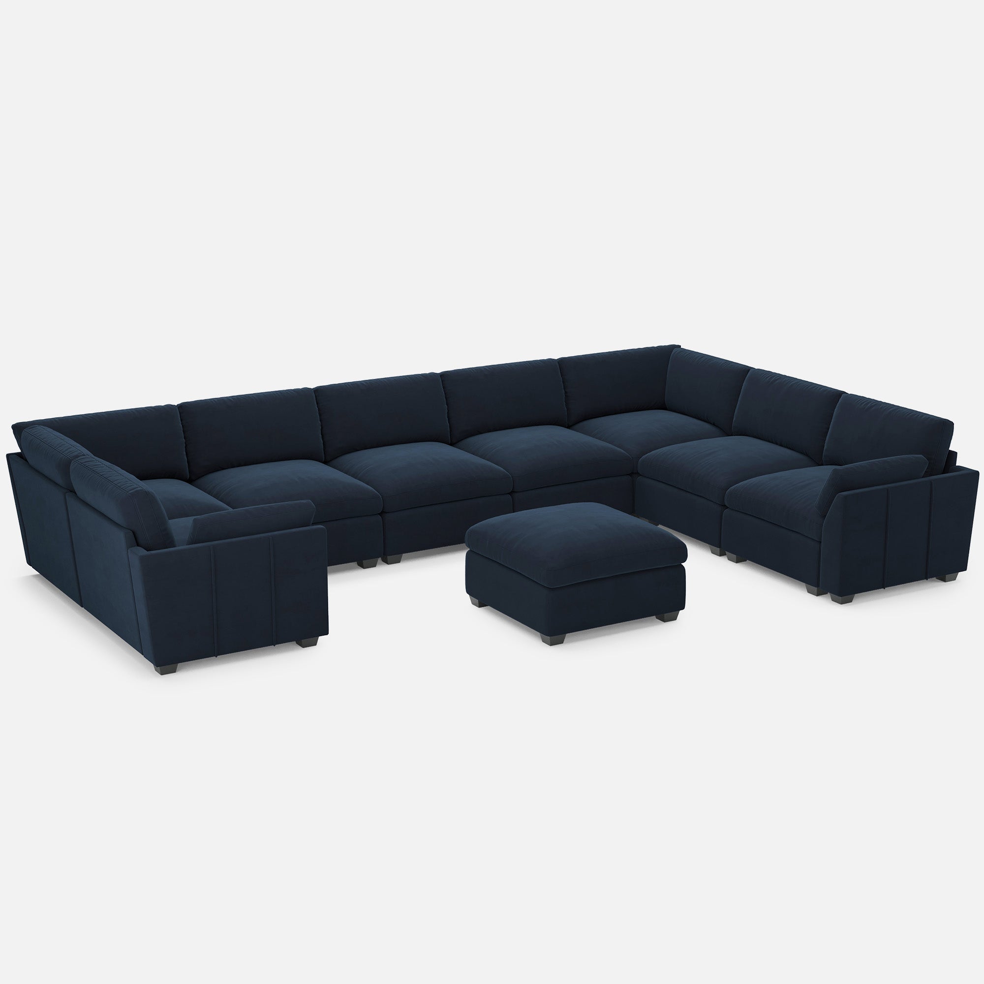 Uteeran Oversized Cloud 8 Seats Sofa with Ottoman