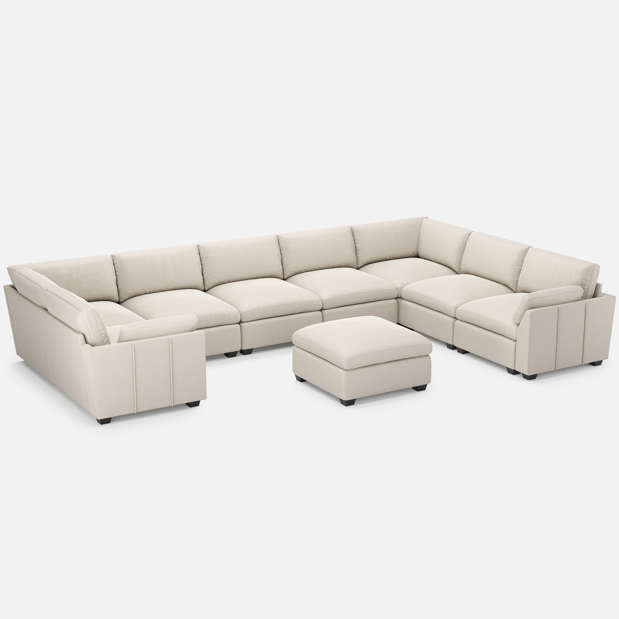 Uteeran Oversized Cloud 8 Seats Sofa with Ottoman