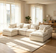 Cloud Oversized U-Shaped Modular Sectional Sofa with Flexible Configuration