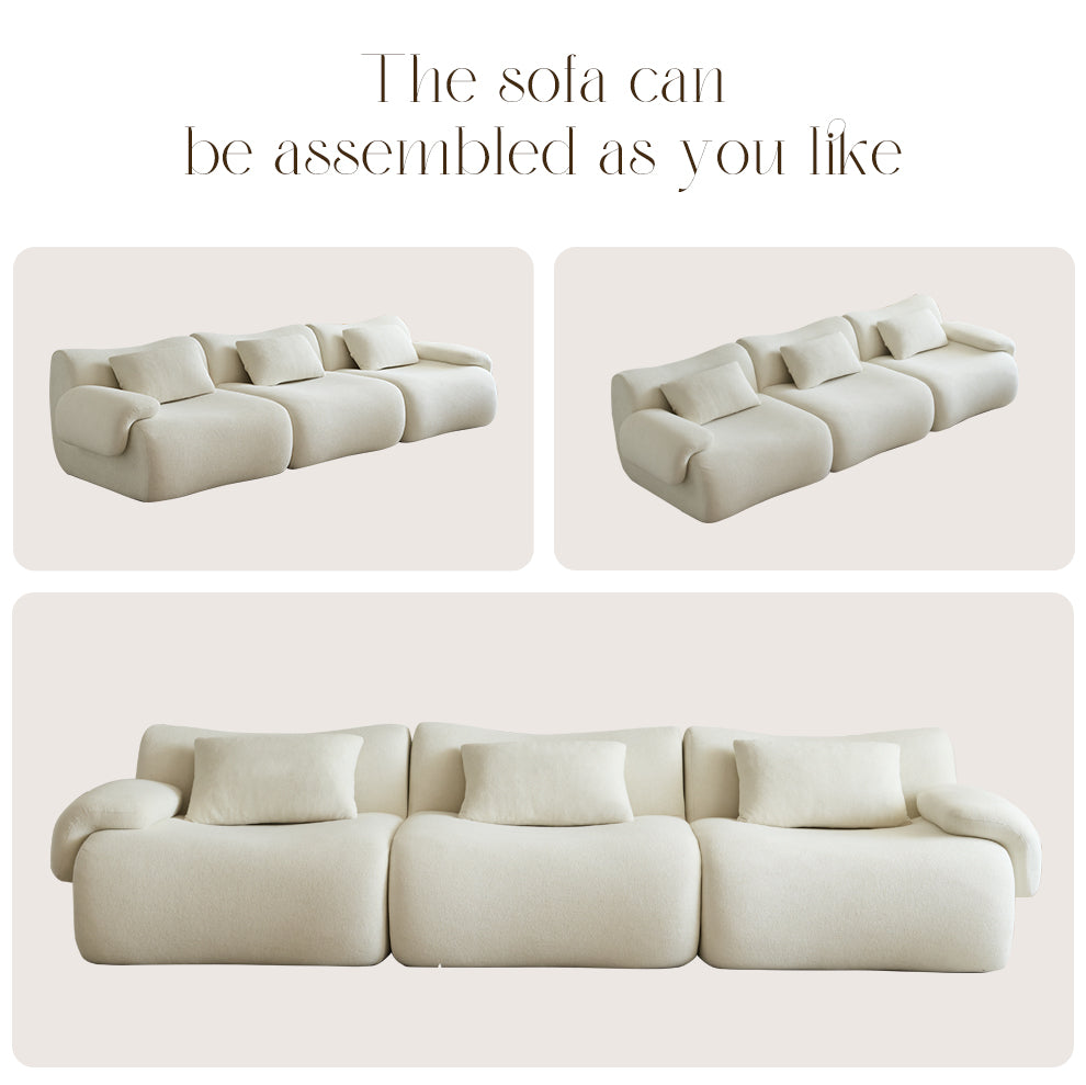 Boucle-Mint-Cream-3-Seats-Sofa