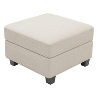 Misty-White-/-Chenille-Module-Ottoman