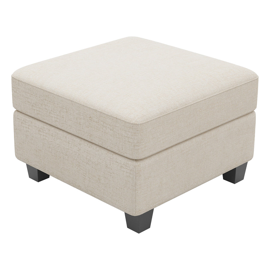 Misty-White-/-Chenille-Module-Ottoman