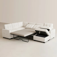 misty-white-/-chenille-7-Seat-U-Shaped-Pullout-Sectional