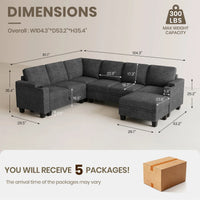 Graphite-Grey-/-Chenille-7-Seat-U-Shaped-Sectional-dimension