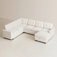 misty-white-/-chenille-7-Seat-U-Shaped-Pullout-Sectional