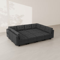 Shadow-Grey-/-Weave-12-Seat-Pit-Sectional