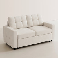 Misty-White-/-Chenille-Pullout-Loveseat