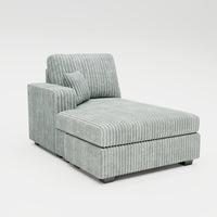 Frosted-Grey-/-Corduroy-Module-Left-Arm-Chaise