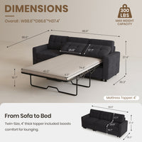 Graphite-Grey-/-Chenille-3-Seat-Pullout-Sofa-dimension
