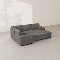 Mink-Brown-/-Corduroy-5-Seat-Right-Chaise-Pit-Sectional