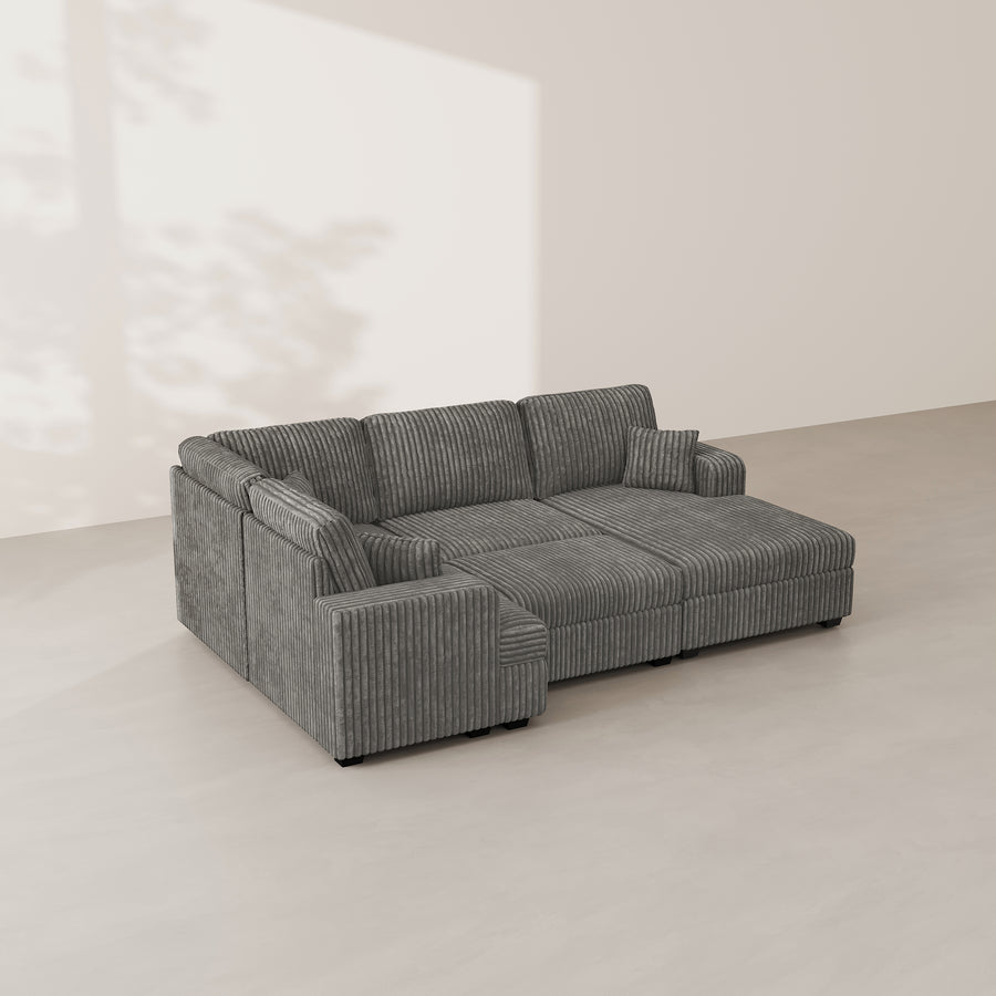 Mink-Brown-/-Corduroy-5-Seat-Right-Chaise-Pit-Sectional